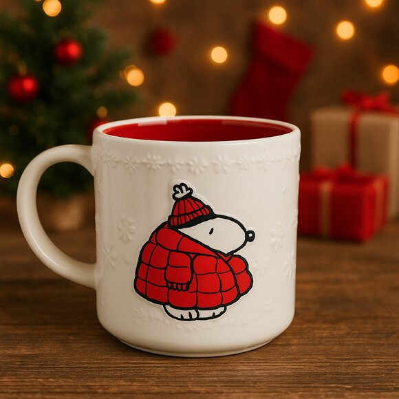 Set of 2 Snoopy With Puffer Jacket Mugs - Picture 3 of 5